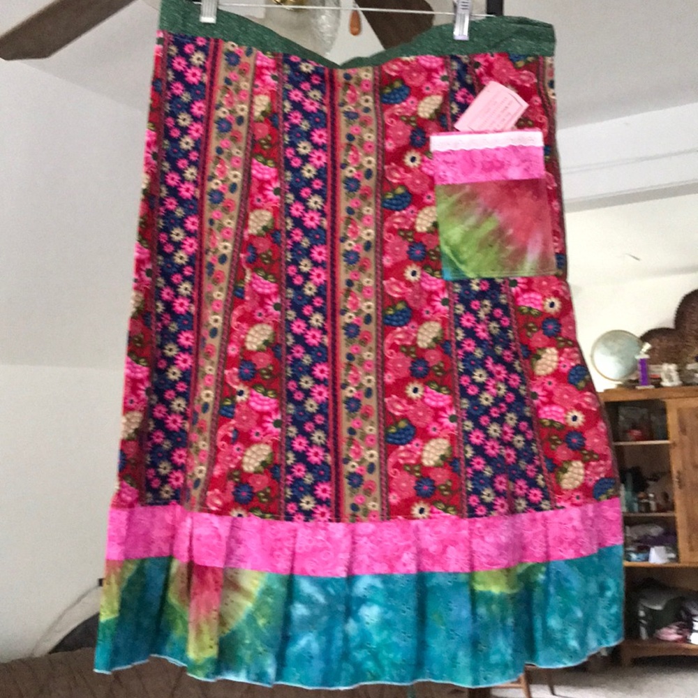 Midi light corduroy skirt